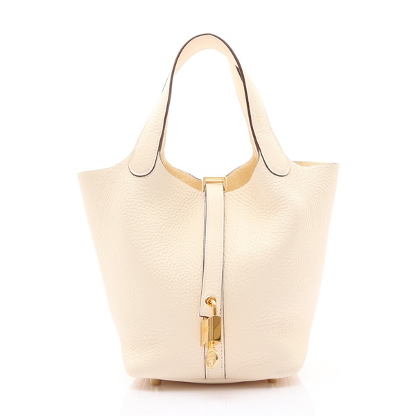 奶油白 TC牛皮 Picotin Lock 18 手提包 W刻【HERMES 愛馬仕】 H056289CC