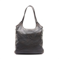 棕色 牛皮 IVY Leather Bag 手提包【MIU MIU 繆繆】 5BG231
