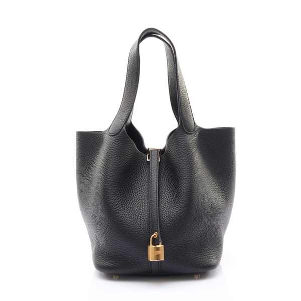 黑色 TC牛皮 Picotin Lock 22 手提包 W刻【HERMES 愛馬仕】 H060991CC