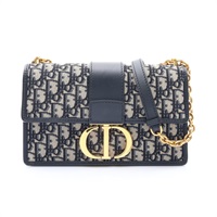 藍色 緹花帆布 30 Montaigne 鏈帶 肩背包【Dior 迪奧】 M9208UTZQ_M928