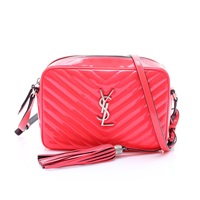 螢光粉色 漆皮 Lou Fringe 肩背包【SAINT LAURENT YSL 聖羅蘭】 574494