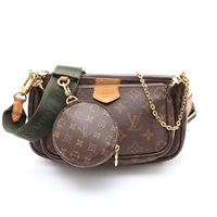 棕色 原花帆布 Multi Pochette Accessories 肩背包【LOUIS VUITTON LV 路易威登】 M44813
