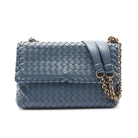 藍色 編織羊皮 Olimpia Chain 肩背包【BOTTEGA VENETA BV 寶緹嘉】