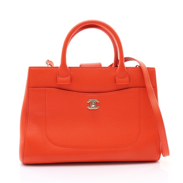 橘色 牛皮 Neo Executive 兩用包 (無卡) 金釦【CHANEL 香奈兒】 A69930