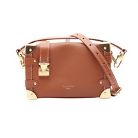 棕色 牛皮 Side Trumk PM 肩背包【LOUIS VUITTON LV 路易威登】 M23818