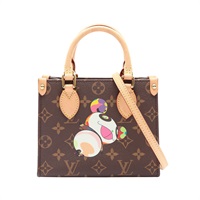 棕色 原花帆布 村上隆 棕色 原花 帆布 LV x TM OnTheGo BB 兩用包LV x TM OnTheGo BB 兩用包【LOUIS VUITTON LV 路易威登】 M13668