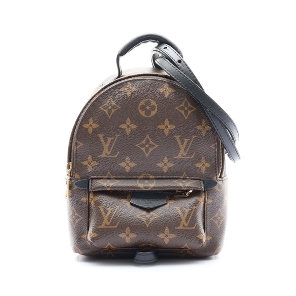 棕色 原花帆布 Palm Springs Mini 後背包【LOUIS VUITTON LV 路易威登】 M44873