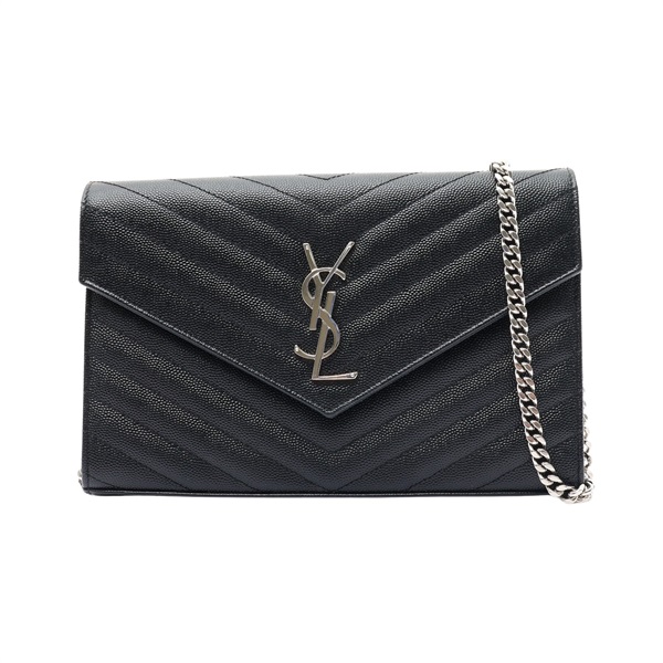 黑色 Monogram Matelasse 牛皮 Cassandre WOC 肩背包【SAINT LAURENT YSL 聖羅蘭 】 377828