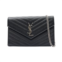黑色 Monogram Matelasse 牛皮 Cassandre WOC 肩背包【SAINT LAURENT YSL 聖羅蘭 】 377828
