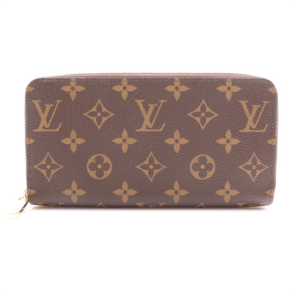 棕色 原花 PVC塗層帆布 拉鍊長夾【LOUIS VUITTON LV 路易威登】 M42616