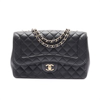 黑色 菱格紋 羊皮 Mademoiselle Chic Flap 鍊帶 肩背包 金釦【CHANEL 香奈兒】 A93938