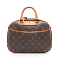 棕色 原花帆布 Trouville 手提包 無鑰匙【LOUIS VUITTON LV 路易威登】 M42228