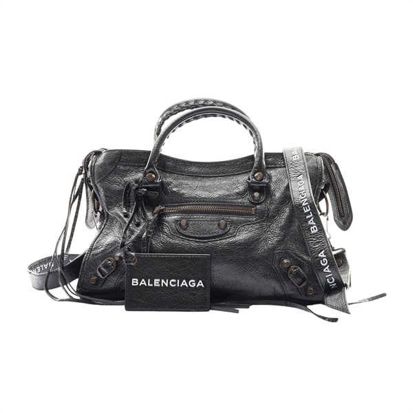 黑色 山羊皮 City 兩用包【BALENCIAGA 巴黎世家】 431621