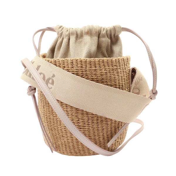 棕色 天然纖維 Small Woody Basket Mifuko聯名 肩背包【Chloe 克羅伊】 CHC23AS381L18084