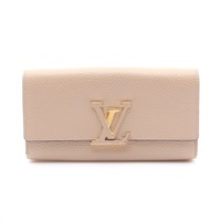 灰色 牛皮 Capucines 釦式長夾【LOUIS VUITTON LV 路易威登】 M61249