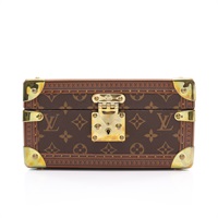 棕色 原花帆布 Coffret Tresor 24 收納箱【LOUIS VUITTON LV 路易威登】 M10137