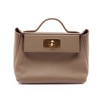 24/24 21 兩用包 大象灰 Evercolor 牛皮 W刻 金釦【HERMES 愛馬仕】 H082153CC