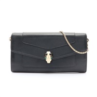 Serpenti Forever 手拿包 黑色牛皮【BVLGARI 寶格麗】 280467