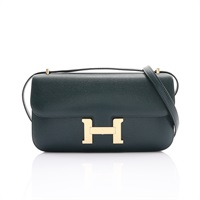 松柏綠 Chevre Chamkila 山羊皮 Constance 1-Elan 肩背包 K刻 金釦【HERMES 愛馬仕】 H085987CP