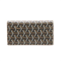 棕色 Goyardine 帆布 Saint Lambert 二折長夾【GOYARD 高雅德】 STROC2PMLTY01CL01X