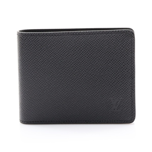 黑色 Taiga牛皮 Slender 兩折短夾【LOUIS VUITTON LV 路易威登】 M30539