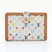 白彩 原花帆布 Viennois 兩折 短夾【LOUIS VUITTON LV 路易威登】 M92987