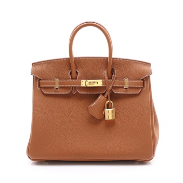 金棕色 Togo牛皮 Birkin 25 柏金包 手提包 A刻 金釦【HERMES 愛馬仕】 H041344CC