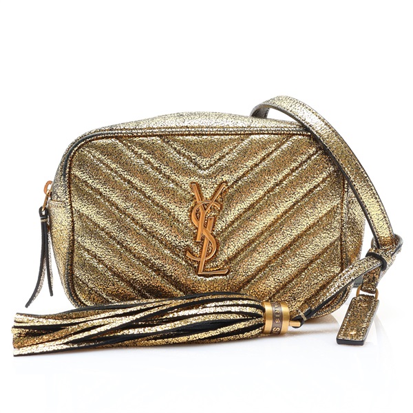 金色 皮革 相機包 肩背包【SAINT LAURENT 聖羅蘭】 534817