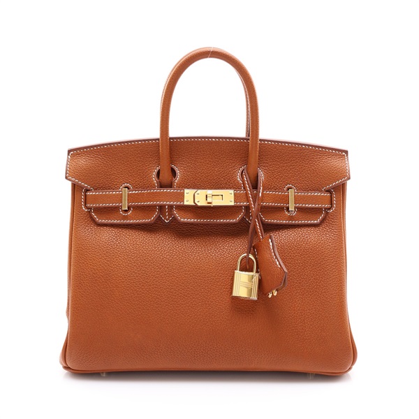 金棕色 Barenia Faubourg 牛皮 Birkin 25 柏金包 手提包 G刻 金釦【HERMES 愛馬仕】 H077821CC