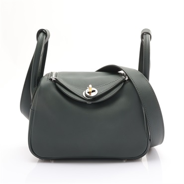 沼澤綠色 SWIFT牛皮 Mini Lindy 肩背包 K刻【HERMES 愛馬仕】 H087146CT