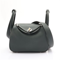 沼澤綠色 SWIFT牛皮 Mini Lindy 肩背包 K刻【HERMES 愛馬仕】 H087146CT