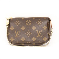 Mini Pochette Accessoires 手提包 棕色 原花 帆布【LOUIS VUITTON LV 路易威登】 M58009