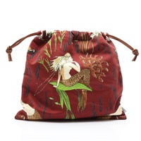 Paula’s Ibiza 抽繩束口小袋 收納包 紅/紫色帆布【LOEWE 羅威】 C822057X02