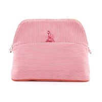 Bolide Passe Passe Case 收納包 粉色線條 帆布【HERMES 愛馬仕】 H103322M
