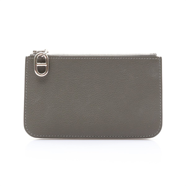 HERMES 愛馬仕 零錢卡片包 灰色 Evercolor牛皮 W刻 H086311CK0L