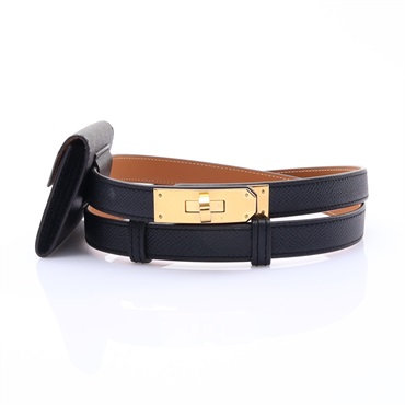 Kelly Pocket 18 Belt 腰帶 黑色 Epsom牛皮 Y刻 金釦【HERMES 愛馬仕】 H081120CC89