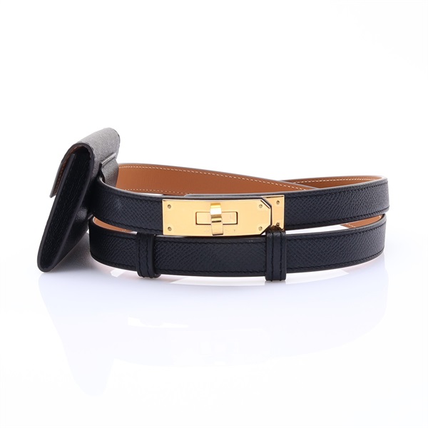Kelly Pocket 18 Belt 腰帶 黑色 Epsom牛皮 Y刻 金釦【HERMES 愛馬仕】 H081120CC89