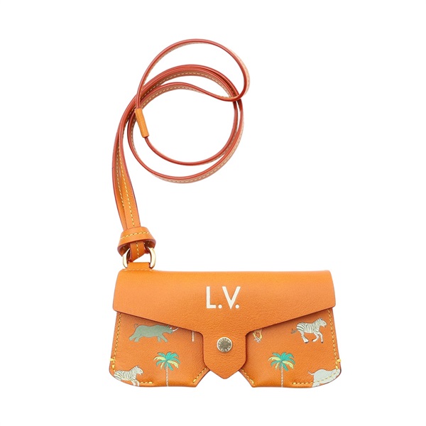 棕色 牛皮 LV x The Darjeeling Limited 眼鏡套【LOUIS VUITTON LV 路易威登】 M03682