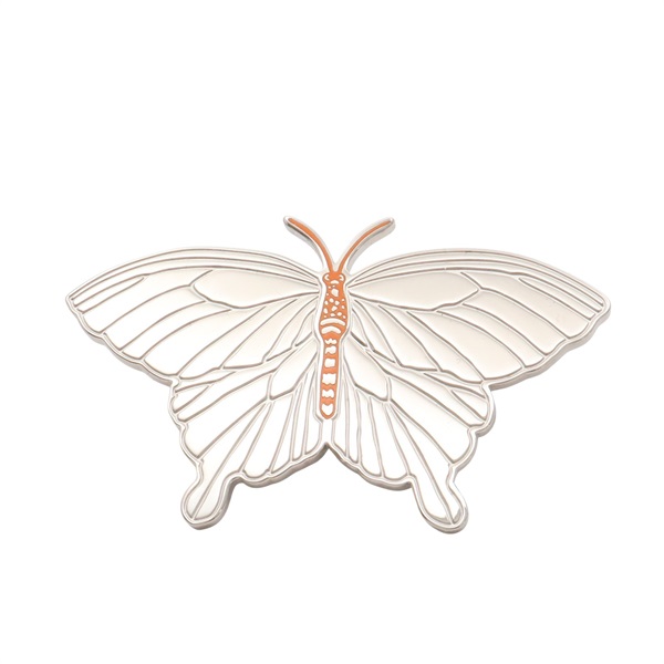 銀色 金屬 Papillon Twilly 絲巾環【HERMES 愛馬仕】 H603643S 00