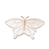 銀色 金屬 Papillon Twilly 絲巾環【HERMES 愛馬仕】 H603643S 00