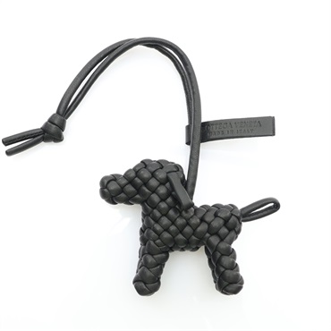 黑色 編織羊皮 Dog Charm 吊飾【BOTTEGA VENETA BV 寶緹嘉】 807068V3D811000