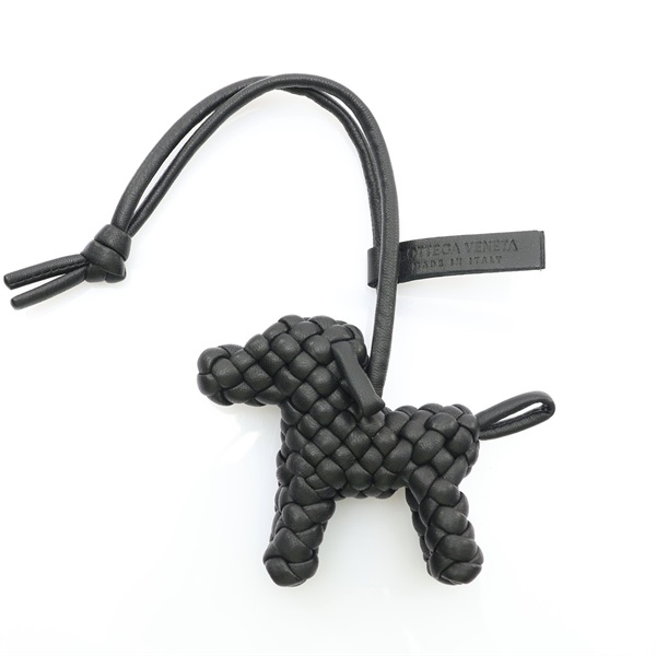 黑色 編織羊皮 Dog Charm 吊飾【BOTTEGA VENETA BV 寶緹嘉】 807068V3D811000