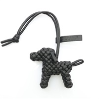 黑色 編織羊皮 Dog Charm 吊飾【BOTTEGA VENETA BV 寶緹嘉】 807068V3D811000