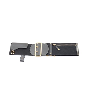 黑色 牛皮 Saddle Belt 腰帶【Dior 迪奧】