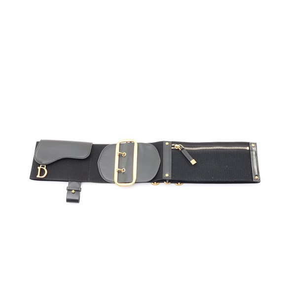 黑色 牛皮 Saddle Belt 腰帶【Dior 迪奧】