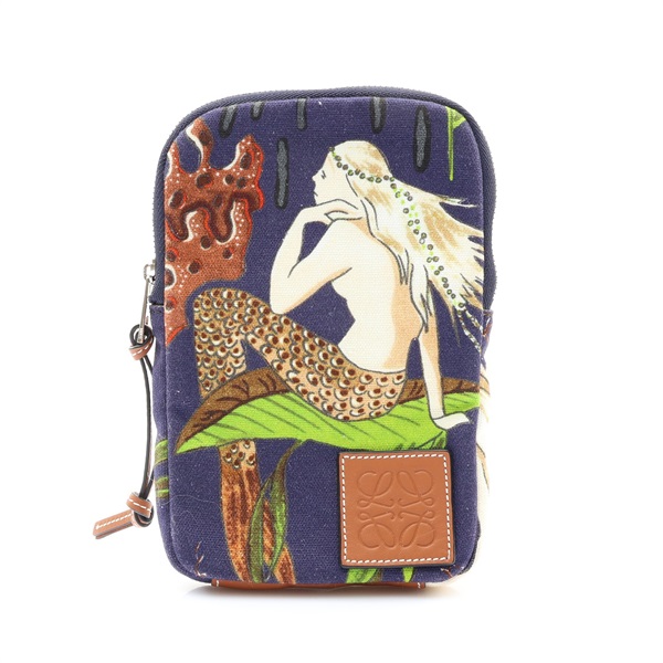 藍色 帆布 掛式包包【LOEWE 羅威】