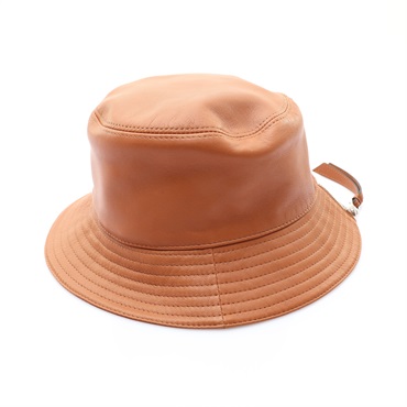 棕色 羊皮 漁夫帽 S【LOEWE 羅威】