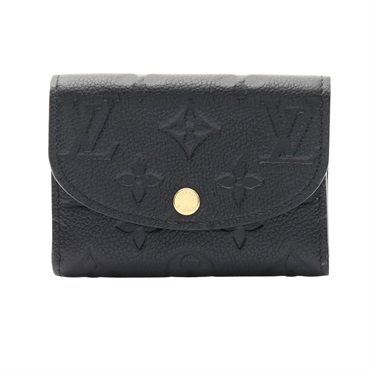 黑色 原花壓紋牛皮 Rosalie 零錢包【LOUIS VUITTON LV 路易威登】 M81455