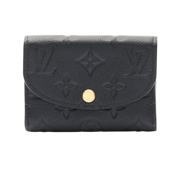 黑色 原花壓紋牛皮 Rosalie 零錢包【LOUIS VUITTON LV 路易威登】 M81455