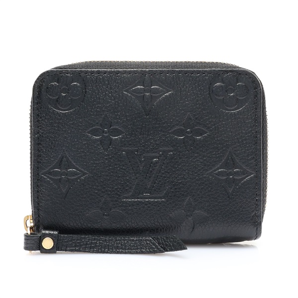 拉鏈 零錢包 黑色 原花 牛皮 壓紋【LOUIS VUITTON LV 路易威登】 M60574